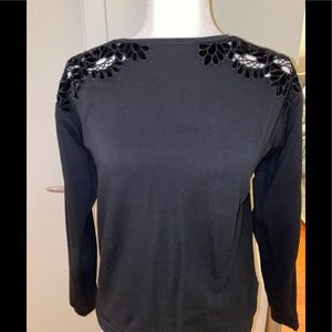 **Cute** Black loft full sleeve XS top